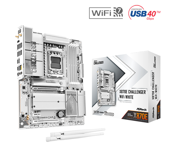 ASRock > X870E Challenger WiFi White